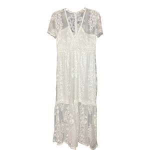 RARE Womens Altar'd State Nallah White Lace Dress Size M.
